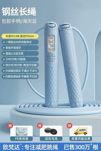 [钢丝长绳款*360°高速轴承*不打卷*蓝₲]