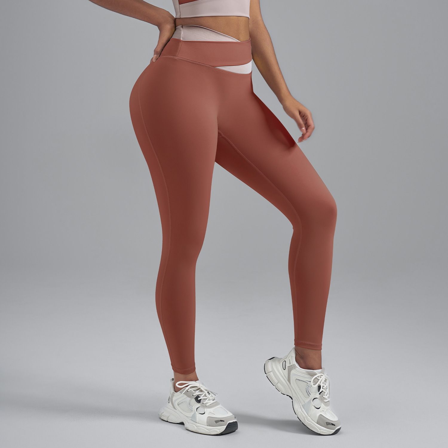 Pantalones de yoga con cintura alta y efecto levanta glúteos para fitness, correr y deportes, estilo europeo y americano para comercio transfronterizo.