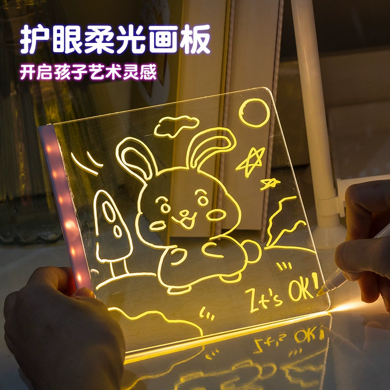 Встряхните детскую светящую ручную доску для рисования прозрачной акриловой можно стереть