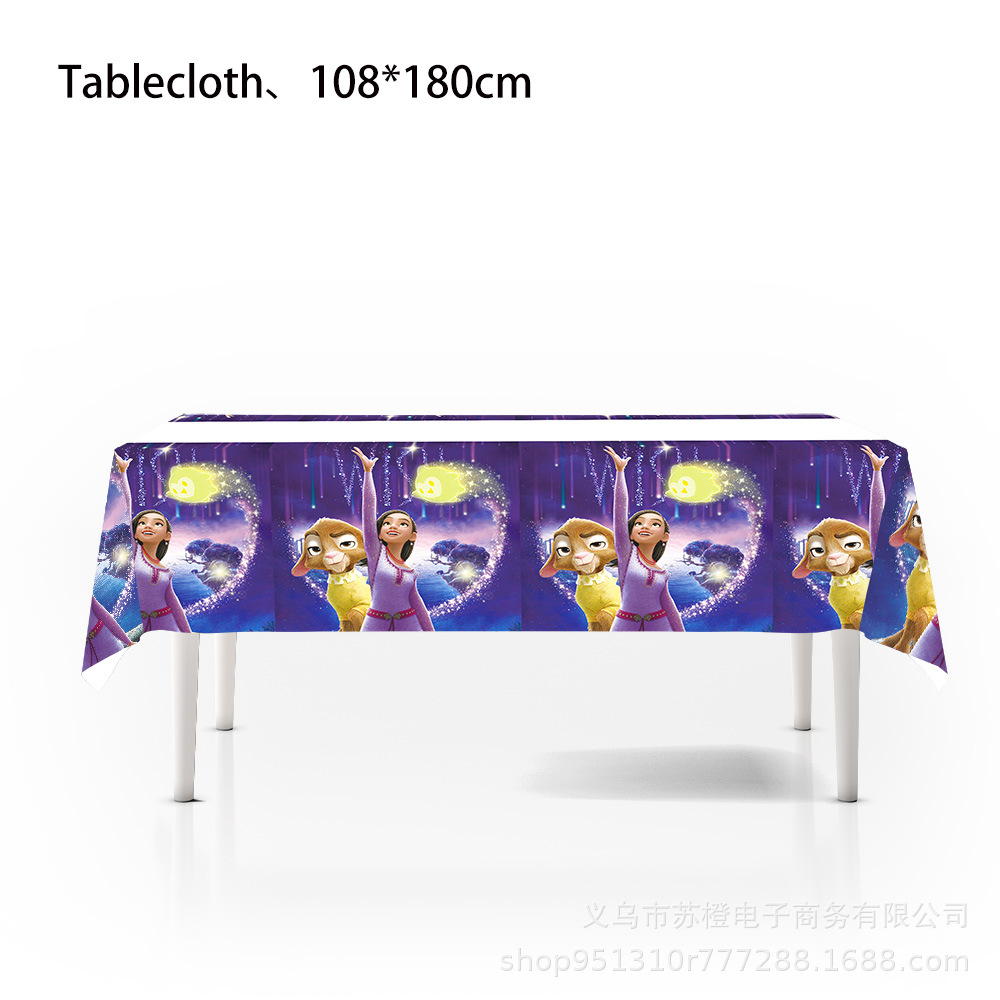 Estrella deseo cumpleaños tema Fiesta suministros vajilla decorativa Placa de papel taza tejido mantel cuchillo tenedor cuchara vajilla traje