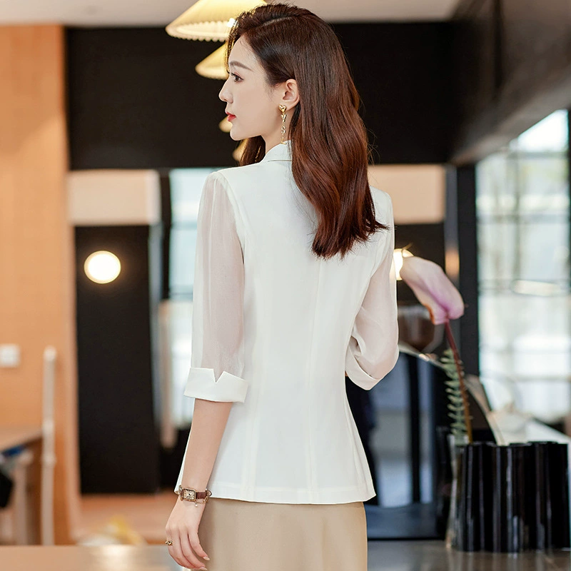 Летний модный классический пиджак, корейский стиль, slim fit