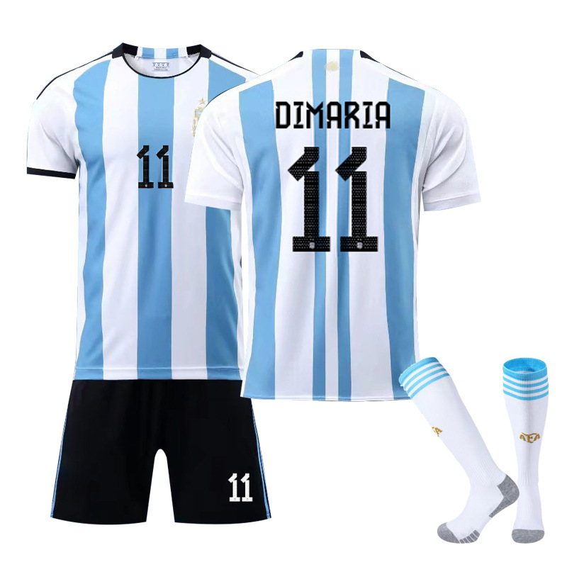 Verano Argentina fútbol uniforme niños traje de los hombres al aire libre correr deportes de secado rápido Massey Jersey mujeres adultas al por mayor