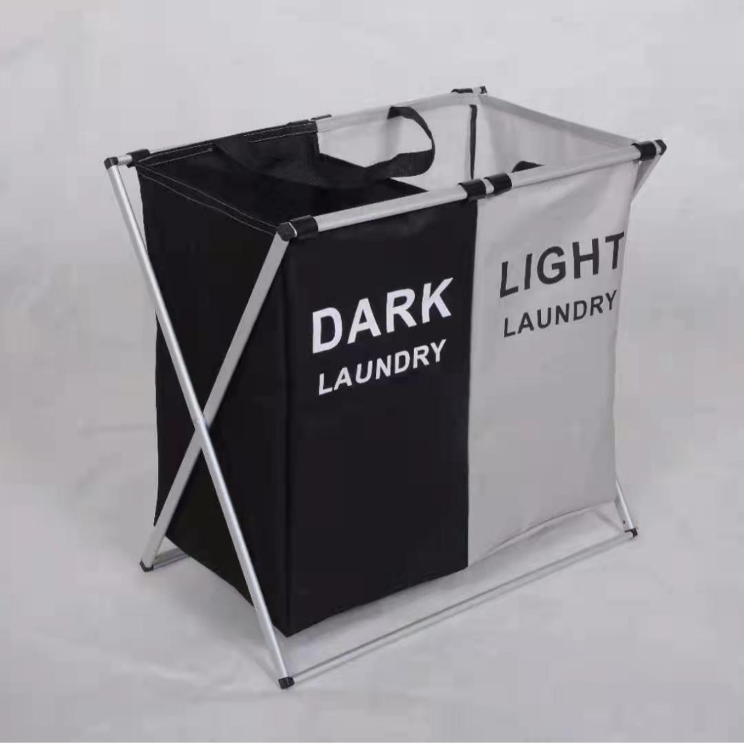 Cesta de lavandería plegable transfronteriza Paño de Oxford con cubierta Caja de lavandería Cesta de almacenamiento de lavandería portátil Cesta de lavandería