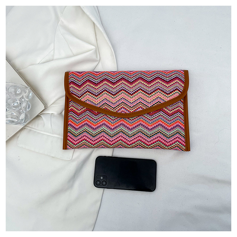 186g Weight Sewing Thread Fashion Element Flip Cover Closure Type / Strap Type Clutch Bag Bags Type Party, Street, Shopping Occasion Nylon Material Multicolor Pattern All Seasons Season Women's Gender Elegant, Streetwear Style Square Shape Medium Size Beige Pink Blue Nylon Multicolor Sewing Thread Square Clutches 15