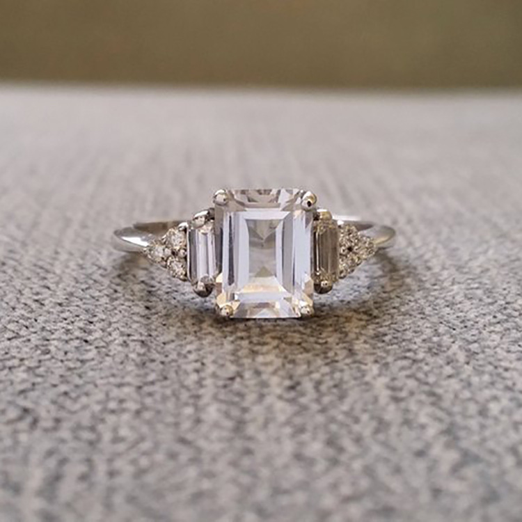Jianjie fashion exquisite 925 silver diamond ring romantic women engagement wedding festival ring factory direct sales Jianjie fashion exquisite 925 silver diamond ring romantic women engagement wedding festival ring factory direct sales