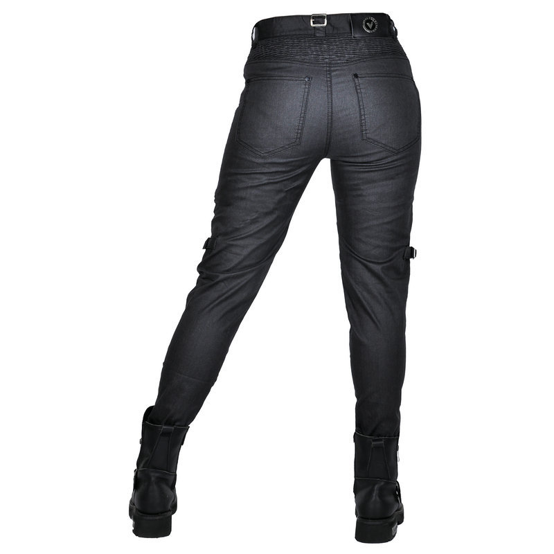 VOLERO retro casual máquina de recubrimiento pantalones vaqueros de la motocicleta de carreras de equitación pantalones anti-caída para las mujeres