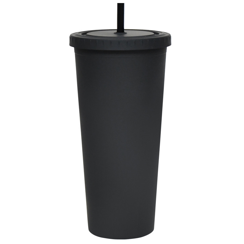 プラスチックカップ新型二重クリエイティブグラデーションマーメイドテールストローカップドリアンカップメッキカラースパンコールカップ|undefined