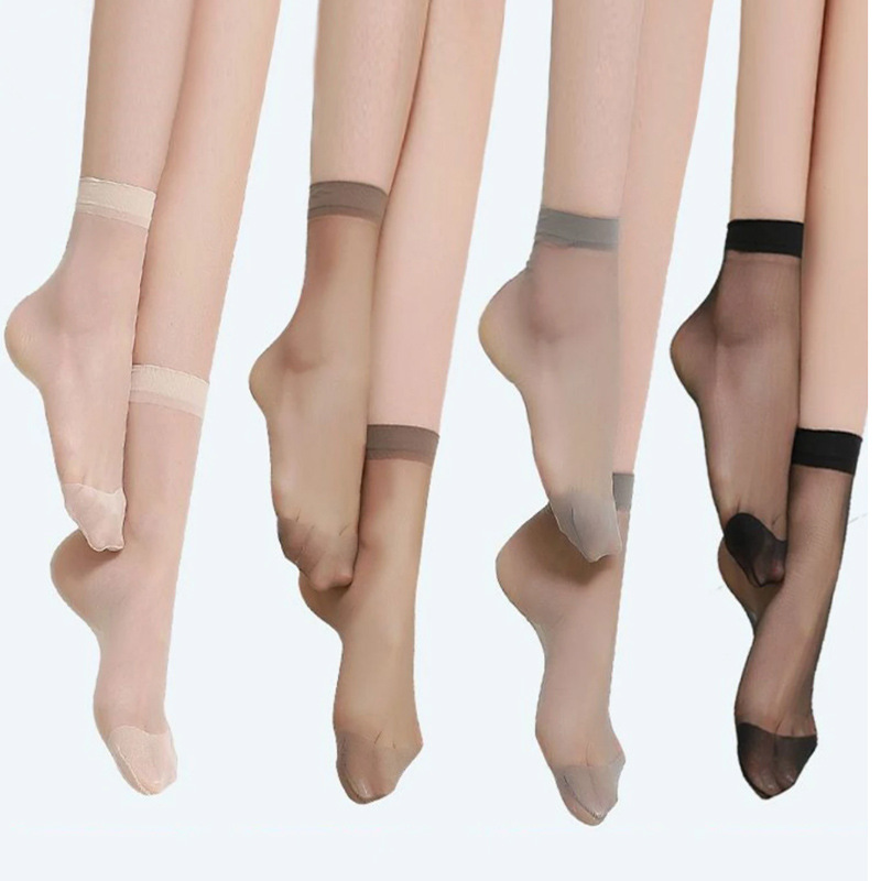 Cross-border foreign trade women's stockings socks thin crystal stockings spring and summer transparent invisible glass stockings