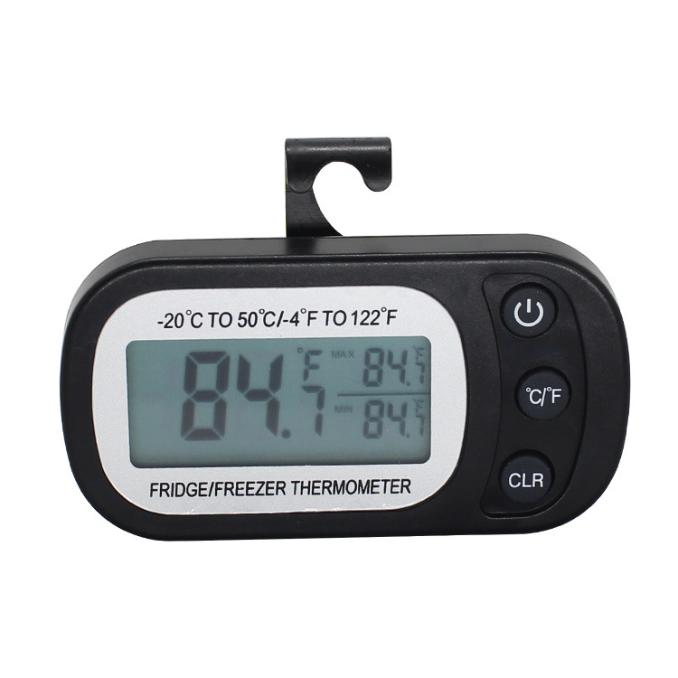 简约小巧冰箱温度计爬虫宠物电子温度计家用食品数字温湿度计跨境