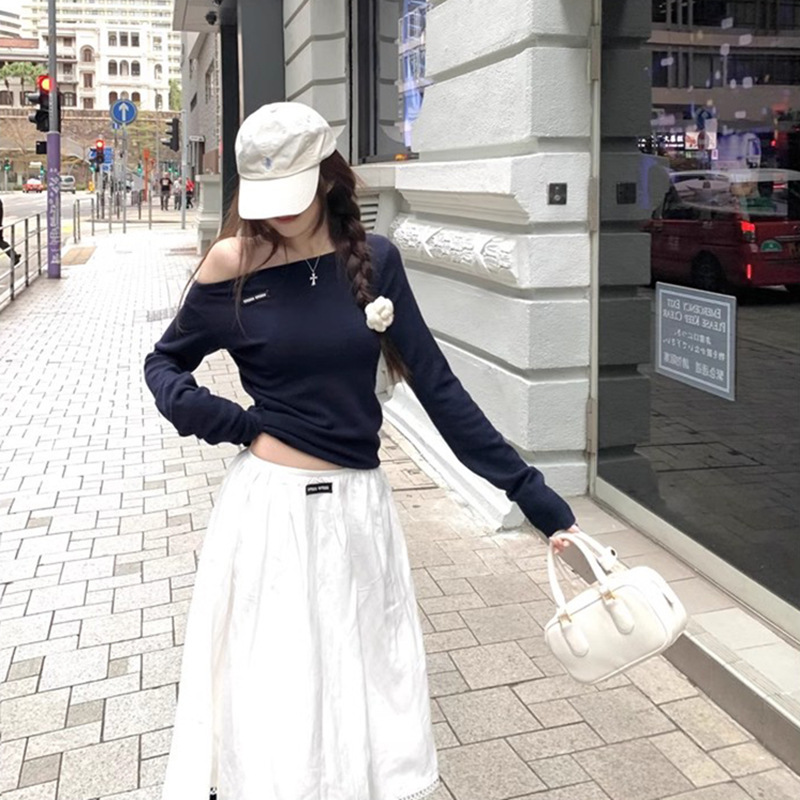 Sunlight Floating Shadow Fashion Doll Collar Cotton and Linen Skirt Long Skirt Slimming Flower Bute Skirt Korean Style Women's Seaside Skirt