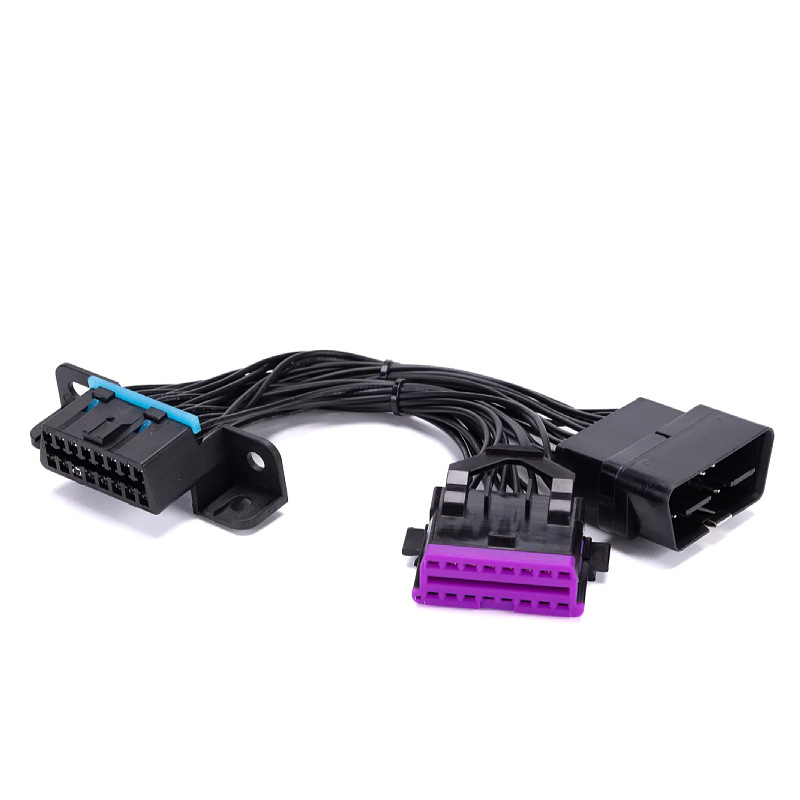 Obd Extension Cable One to Two for Volkswagen and Buick Can Be Used to Connect to the Original Car Interface 16Pin Obd2 One to Two Connector Cable