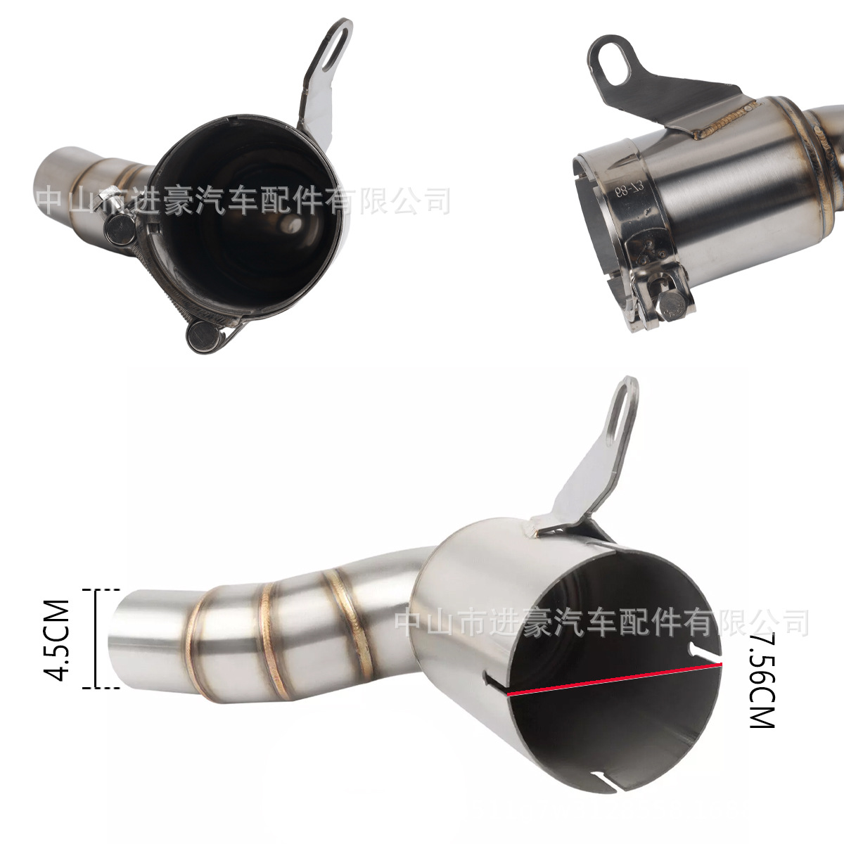 Suitable for Motorcycle Modification Kym Duke 390Adv Modified Exhaust Pipe Stainless Steel Middle Section Factory Direct