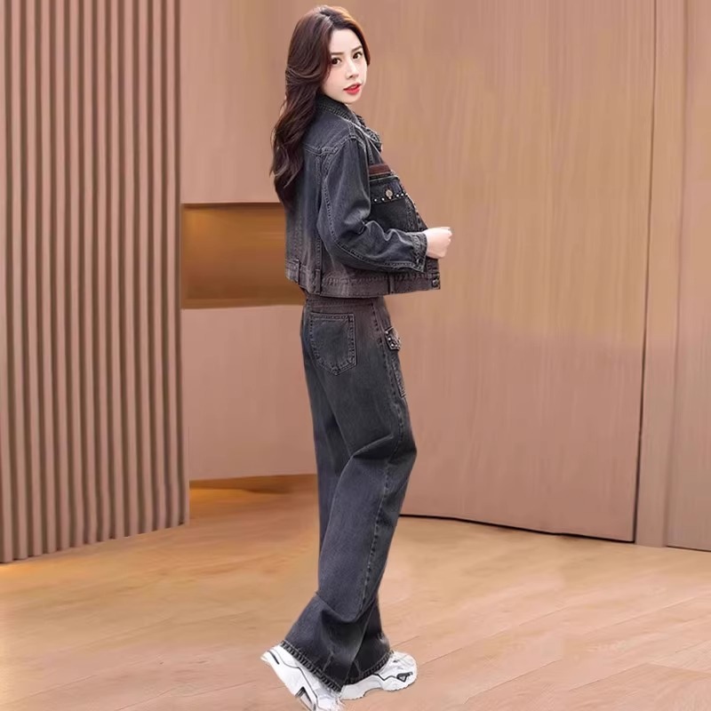牛仔套装女2025新款春秋时尚洋气减龄时髦搭配一整套今年流行高级|undefined