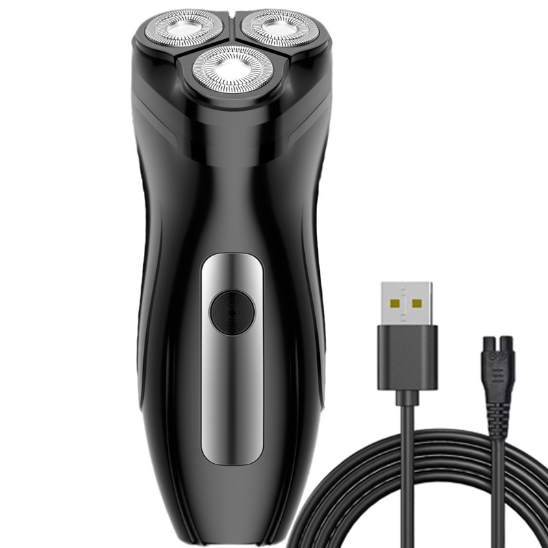 Afeitadora eléctrica súper limpia transfronteriza para hombres afeitadora afeitadora lavada recargable afeitadora de cañón de acero pequeño