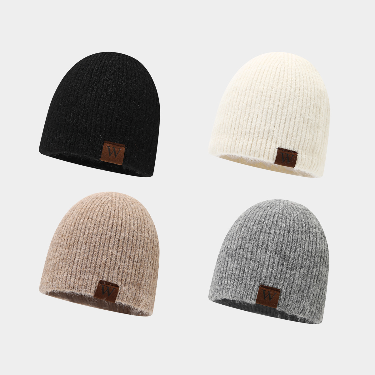 Otoño y invierno nuevo sombrero de punto transfronterizo de tendencia europea y americana rayas delgadas calles de moda retro sombrero de lana damas
