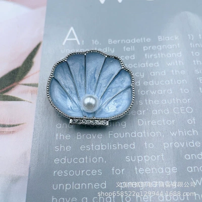 Korean creative enamel pearl shell brooch simple elegant ocean scallop brooch in stock wholesale