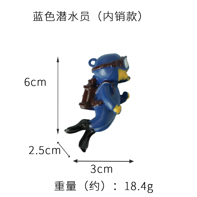 Naranja azul gordo buzo spot al por mayor acuario ornamental pecera flotante decoración de paisajismo océano hombre rana