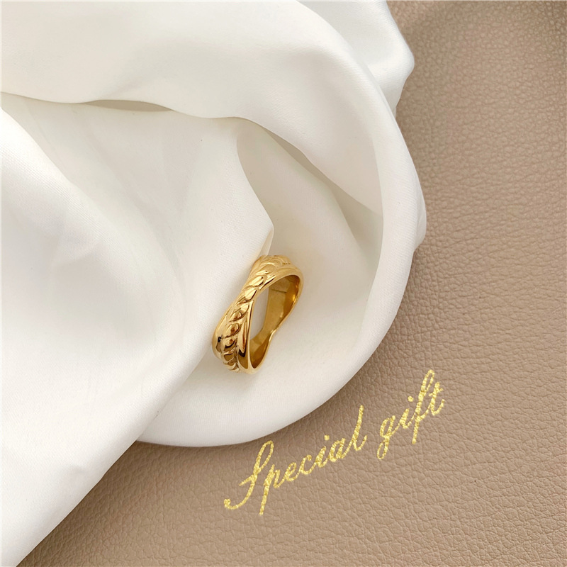 10g Weight Gold Plated Plating Material Rings Classification 1 Piece Quantity Holiday, Daily Occasion Stainless Steel Material Solid Color Pattern Women's Gender Plating Design Simple Style, Commute Style Simple Style Commute Solid Color Stainless Steel Plating Gold Plated Rings 9