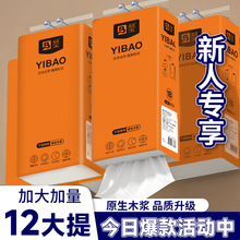 家庭装12大提厕所悬挂式纸巾餐巾纸家用实惠装挂式抽纸整箱批发