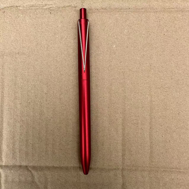 Inventario de alta gama pesada sensación de mano pulsable bolígrafo neutro comercial de alta calidad publicidad bolígrafo de firma logotipo de impresión de escritorio lote