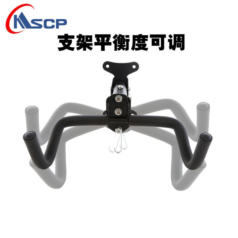 Gancho de bicicleta de montaña pared de la bicicleta fija doble gancho plegable retráctil móvil colgando bastidor de estacionamiento rack