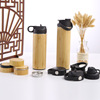 new pattern vacuum Bamboo shell vacuum cup vehicle Straight Cup 304 stainless steel portable Bamboo cup gift wholesale