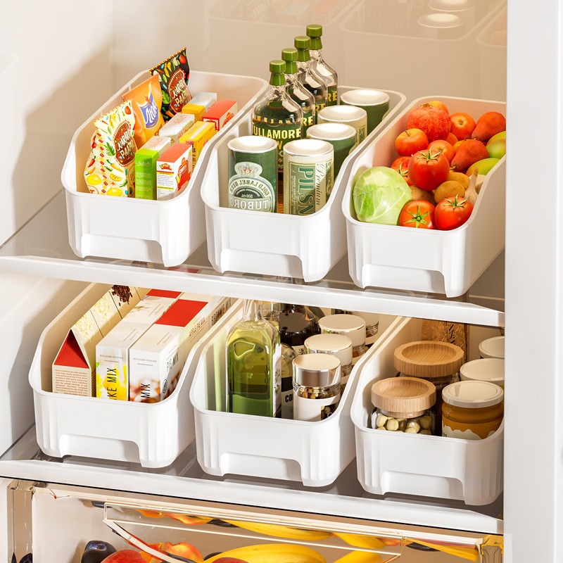 Storage Cabinet Box Household Kitchen Gap Sundries Snack Seasoning Basket Drawer Type Plastic Sundries Classification Finishing Basket
