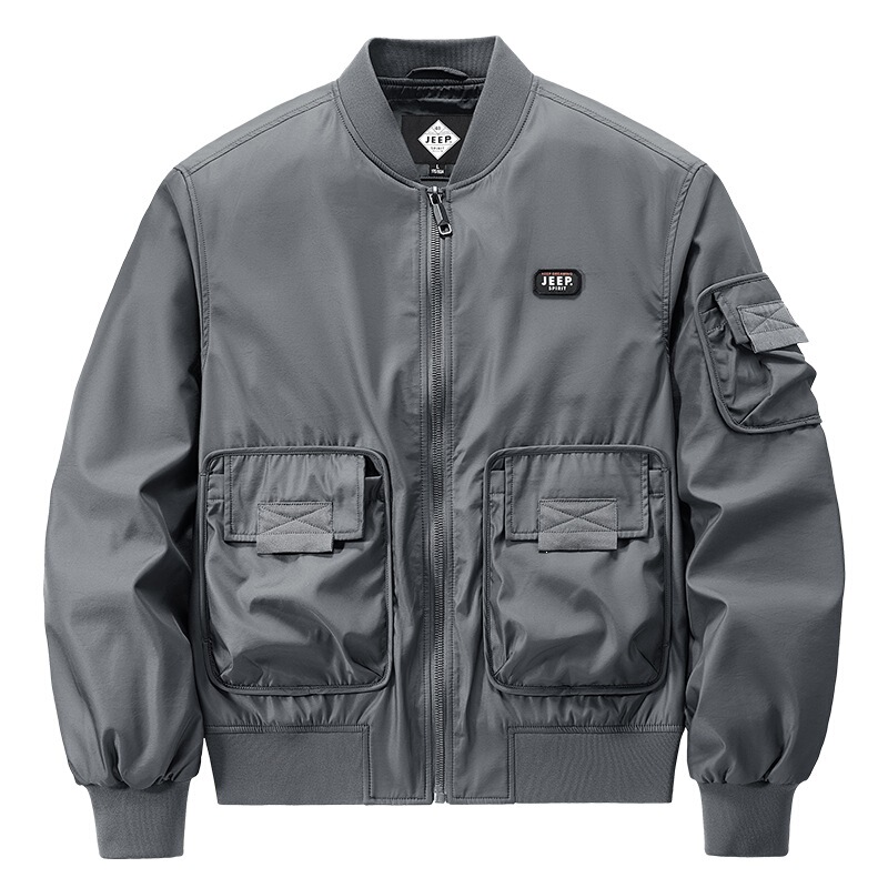 2023 JEEP New Spring and Autumn Men's Baseball Jacket American Style Pilot Jacket Casual Coat Trendy Workwear Flight Jacket
