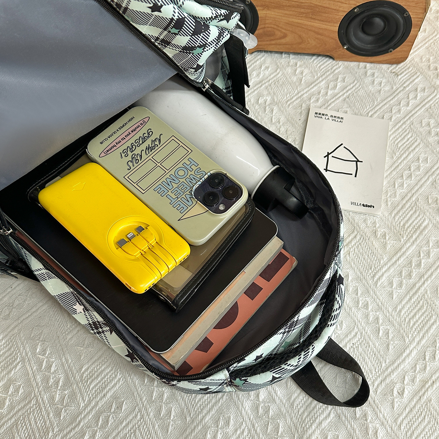 Escuela secundaria de alta estrella impresa mochila para mujeres estilo coreano mochila para estudiantes de la escuela secundaria de la escuela secundaria de la escuela secundaria