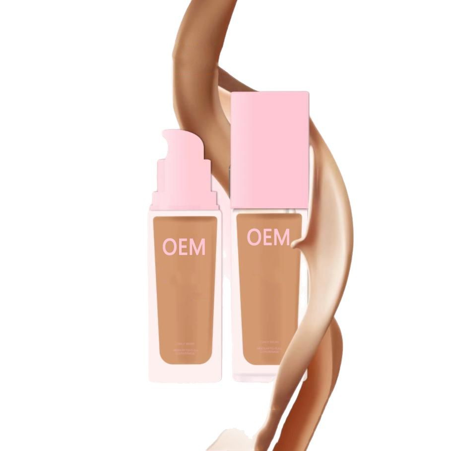 Base líquida de comercio exterior personalizada OEM de larga duración sin maquillaje corrector hidratante base de maquillaje de larga duración corrector OEM OEM
