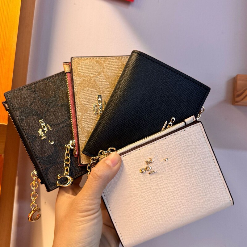 Women's 80% off Small Coin Purse Id Card Holder Multi-Card Slot Wallet Zipper Bag Money Clip Gift Box Set