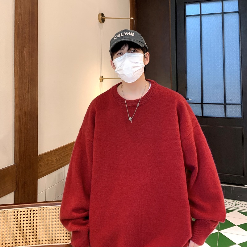 毛衣男冬季款宽松慵懒风高级感日系复古加绒厚内搭打底针织衫潮牌,男装针织衫/毛衣,星座614