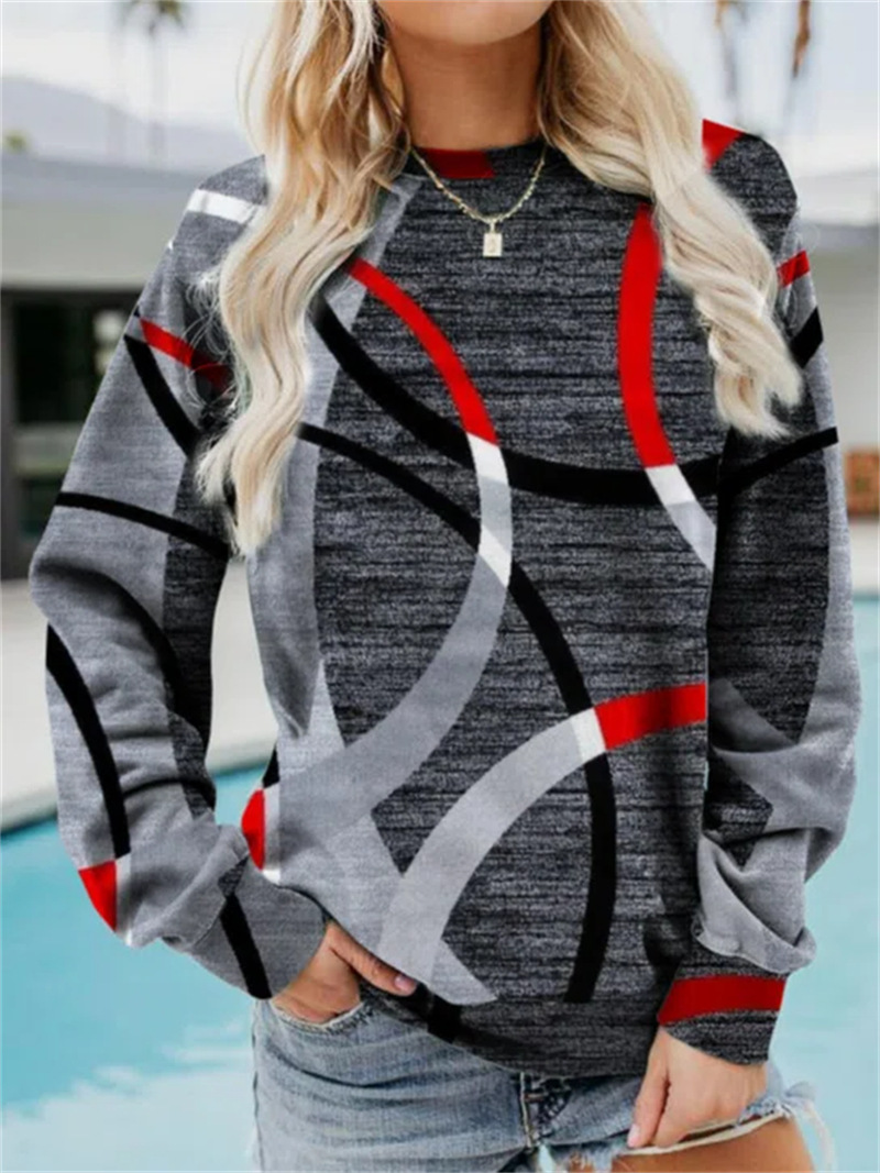 Casual Printing Cotton Round Neck Long Sleeve Regular Sleeve Printing Hoodie