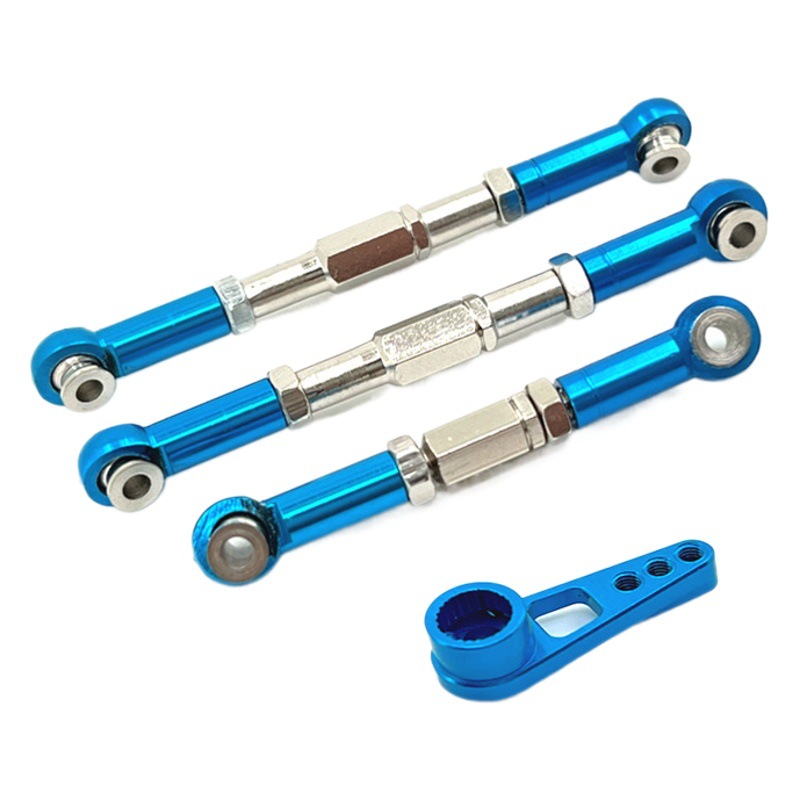 Weili 1/10 104016 104018 104009 coche de control remoto metal actualización barra tracción dirección brazo del engranaje