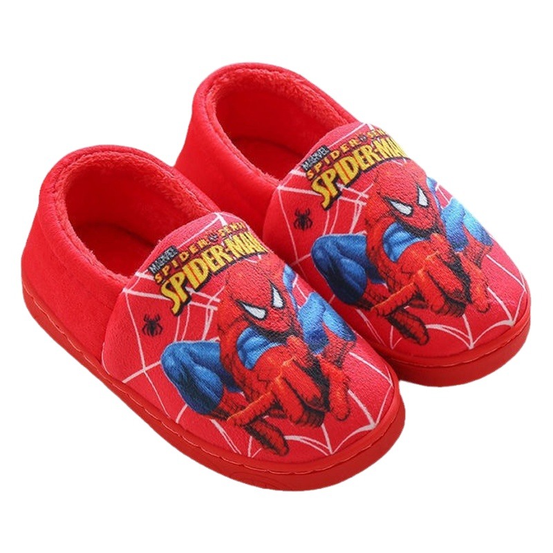 Zapatillas de algodón para niños medianos y grandes Zapatillas de algodón para niños de invierno antideslizantes y resistentes al desgaste para niños y niñas