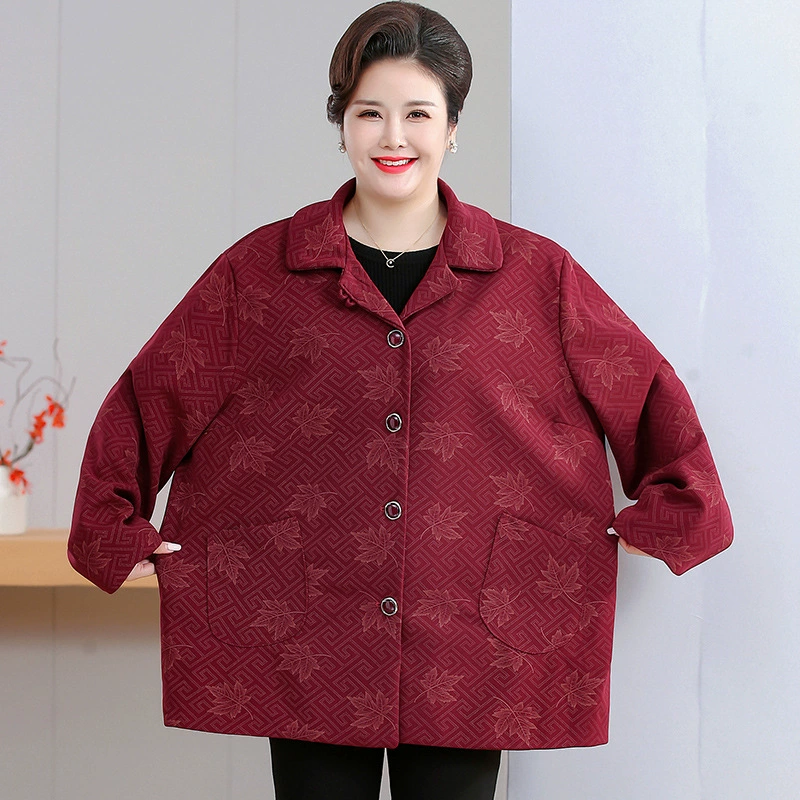 Autumn jacket, plus size, for middle age, western style