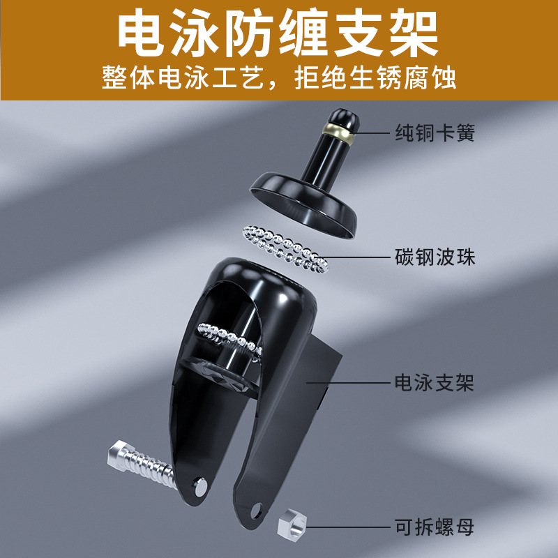 塑料餐车专用脚轮万向轮卡簧插杆脚轮4寸5寸酒饭店收餐车静音轮子 thumbnail 4