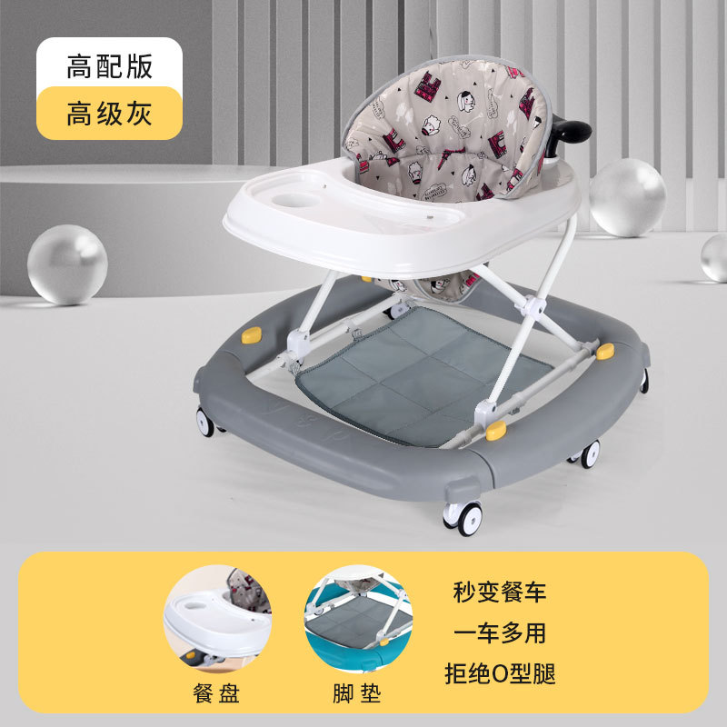 Caminante para niños iluminación de música educativa caminante para bebés un coche multiusos anti-Flip multifuncional caminante