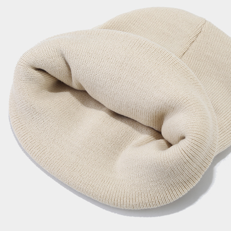 Korean version of Instagram large edition knitted for women with small embroidered letters, woolen pullover hat, big_voghion.com