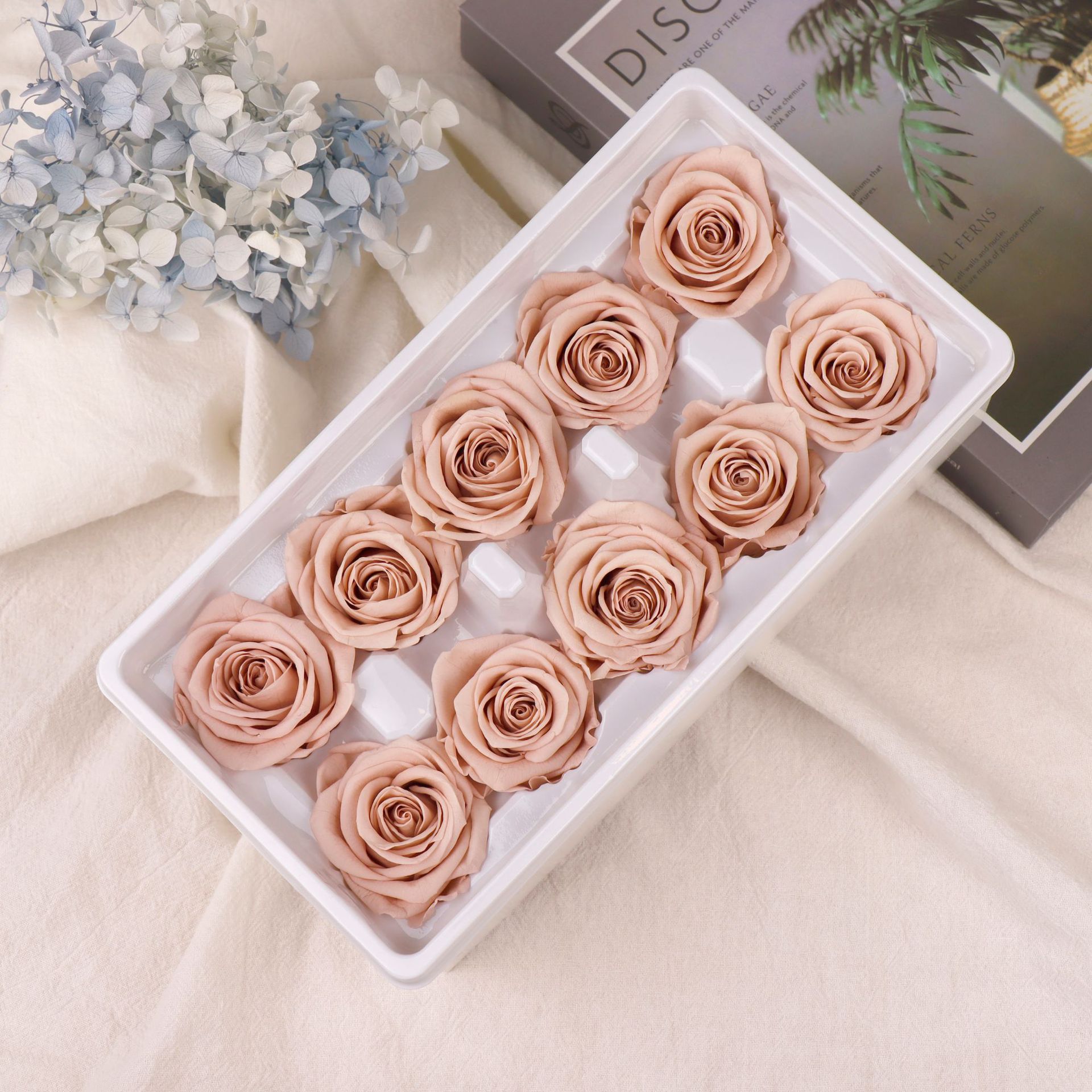 Clase A Flor eterna Rosa 3-4cm Flor seca DIY Yunnan Fabricante 520 Día de la Madre al por mayor