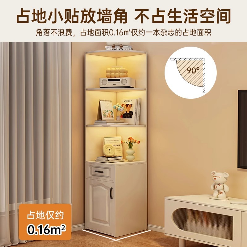 Gabinete de color de madera maciza estante de esquina sala de estar gabinete de almacenamiento de esquina dormitorio gabinete de esquina gabinete de almacenamiento gabinete triangular