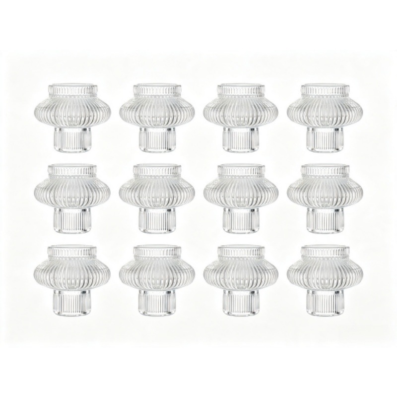 Linterna europea doble uso vidrio de cristal candelabros fotos mesa de comedor decoración romántica candelabros de banano fábrica al por mayor