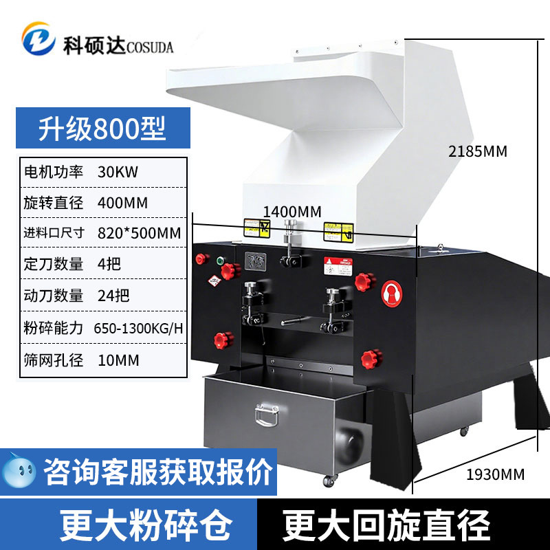 800형 업그레이드 [분쇄실, 호퍼, 회전 직경 확대]