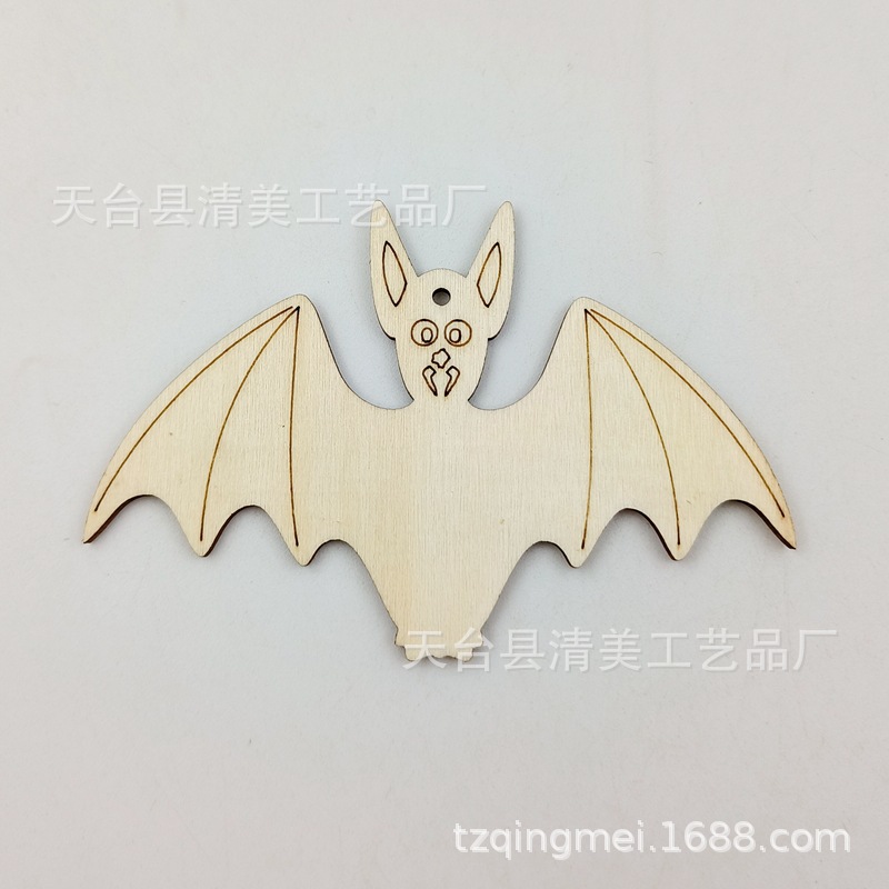 Madera Halloween madera botones decorativos Ghost Festival madera chips 10 unidades un paquete