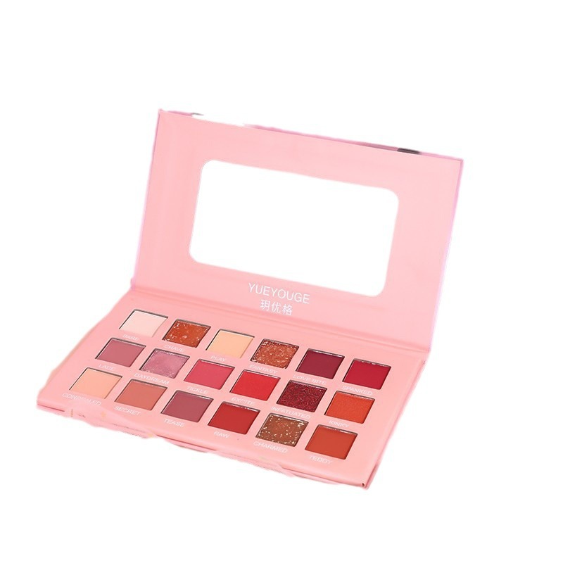 18-color desierto Rosa sombra de ojos placa tierra color nacarado mate sombra de ojos brillo popular sombra de ojos