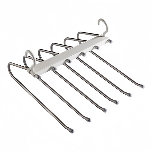 Cross-border multi-functional home life clothing storage god multi-layer 6 rod thickened stainless steel anti-slip folding pants rack
