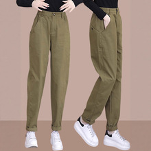 工装裤女士2025秋季新款宽松高腰显瘦休闲裤运动裤小脚哈伦裤子