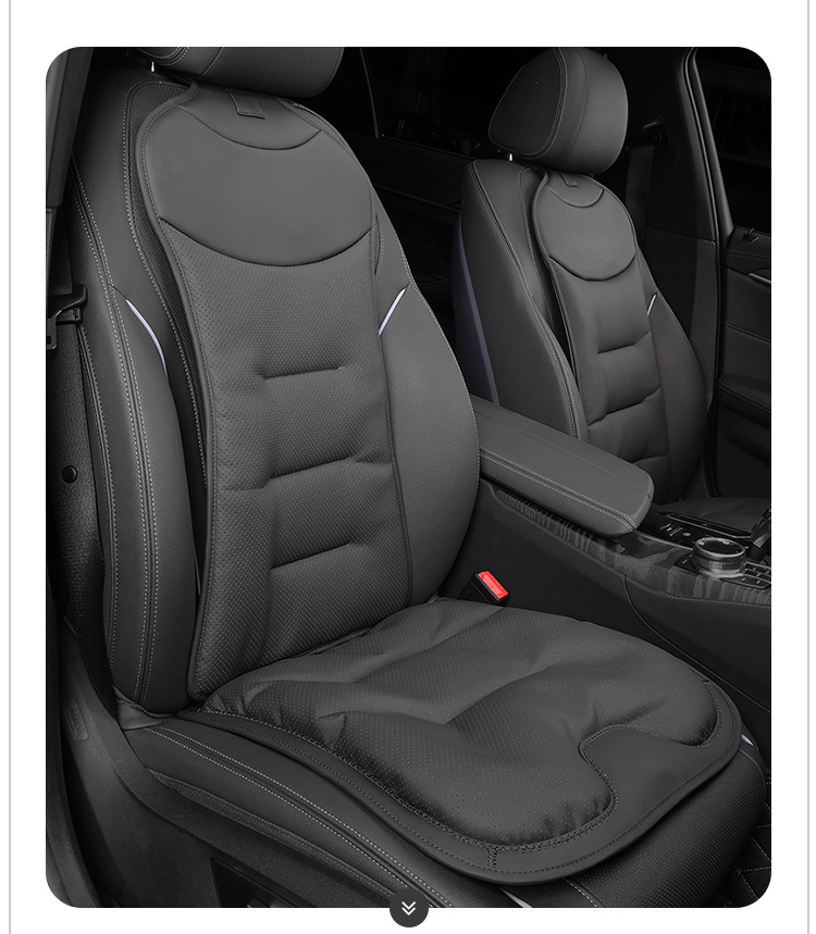 Napa Leather Car Seat Cushion, Summer Breathable Seat Cushion, Suitable for Mercedes-Benz, Bmw, Audi, Volkswagen, All-Season Seat Back Cushion