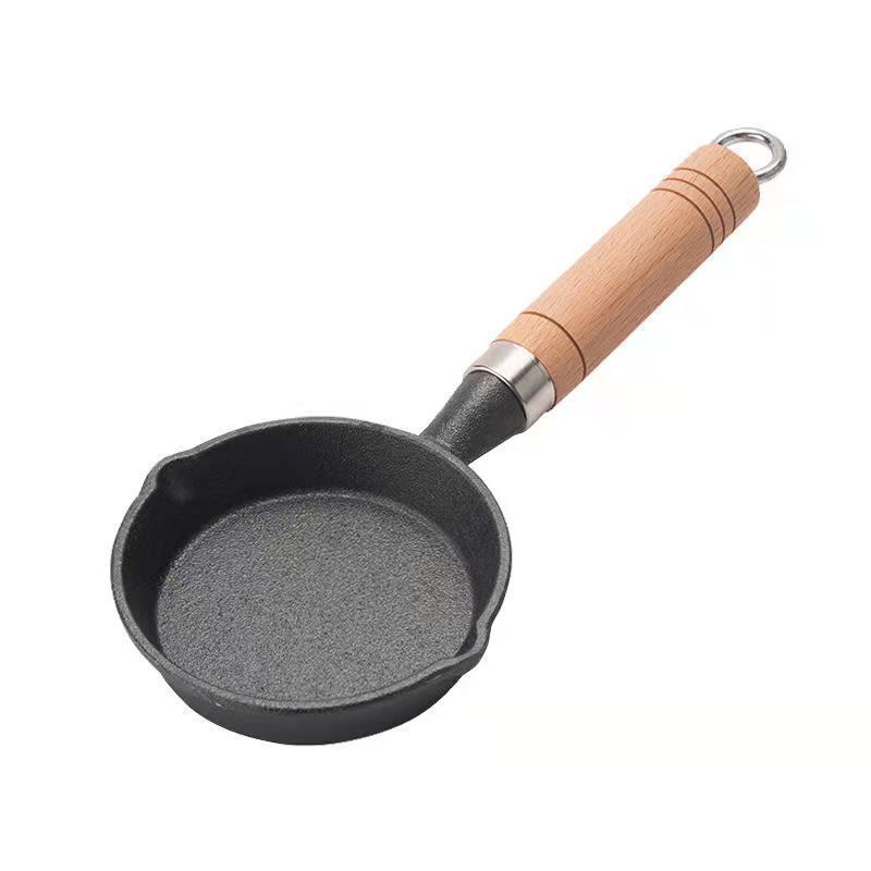 11cm 기름 브러시가 포함된 나무 손잡이 프라이팬 튜토리얼
