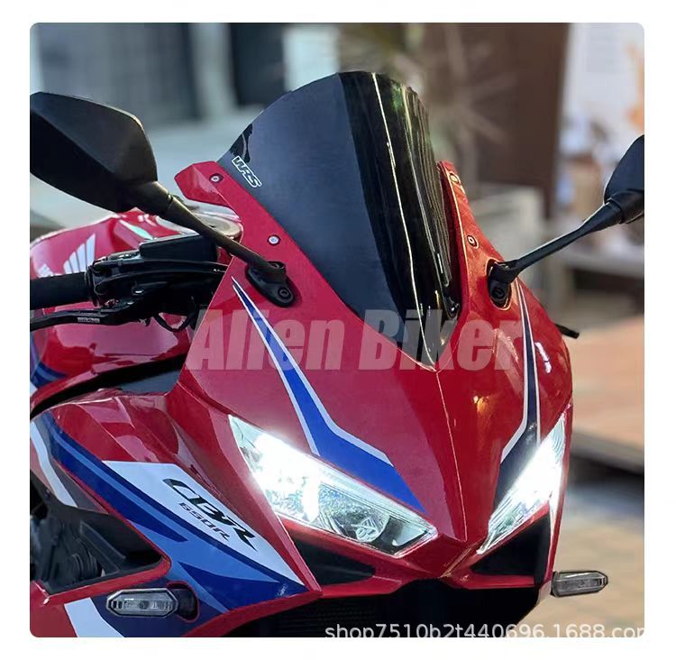Suitable for Honda Cbr650R New Model Modified Height-Increasing Racing Windshield, Same Style as Wrs, 24-26 Height-Increasing Windscreen
